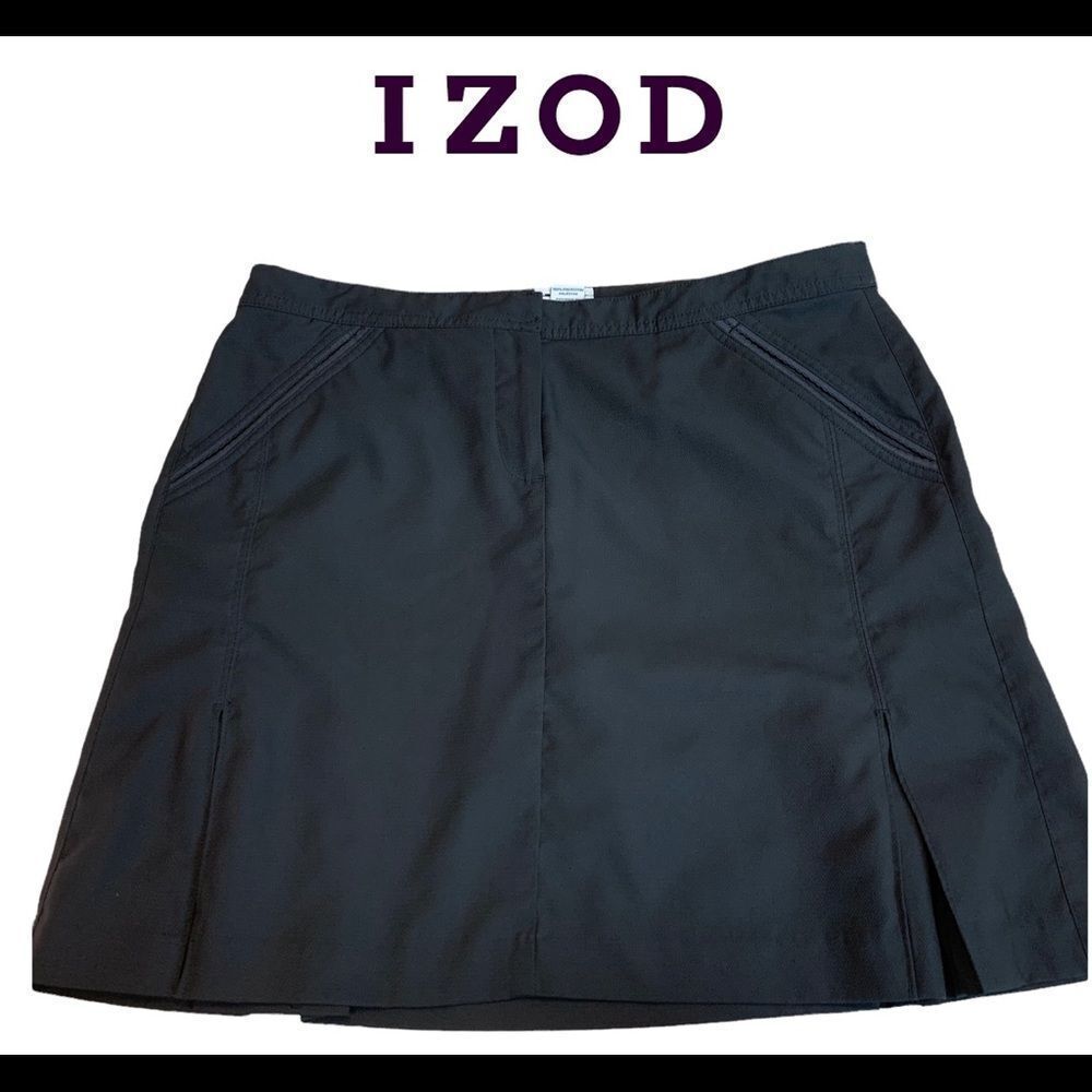 IZOD Cool FX skirt black golf tennis Sz 10 NWOT